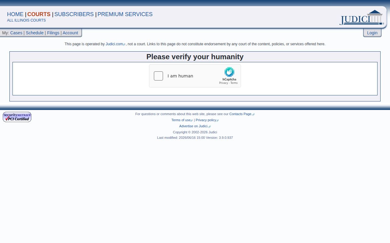 Judici Adams County court case search fields